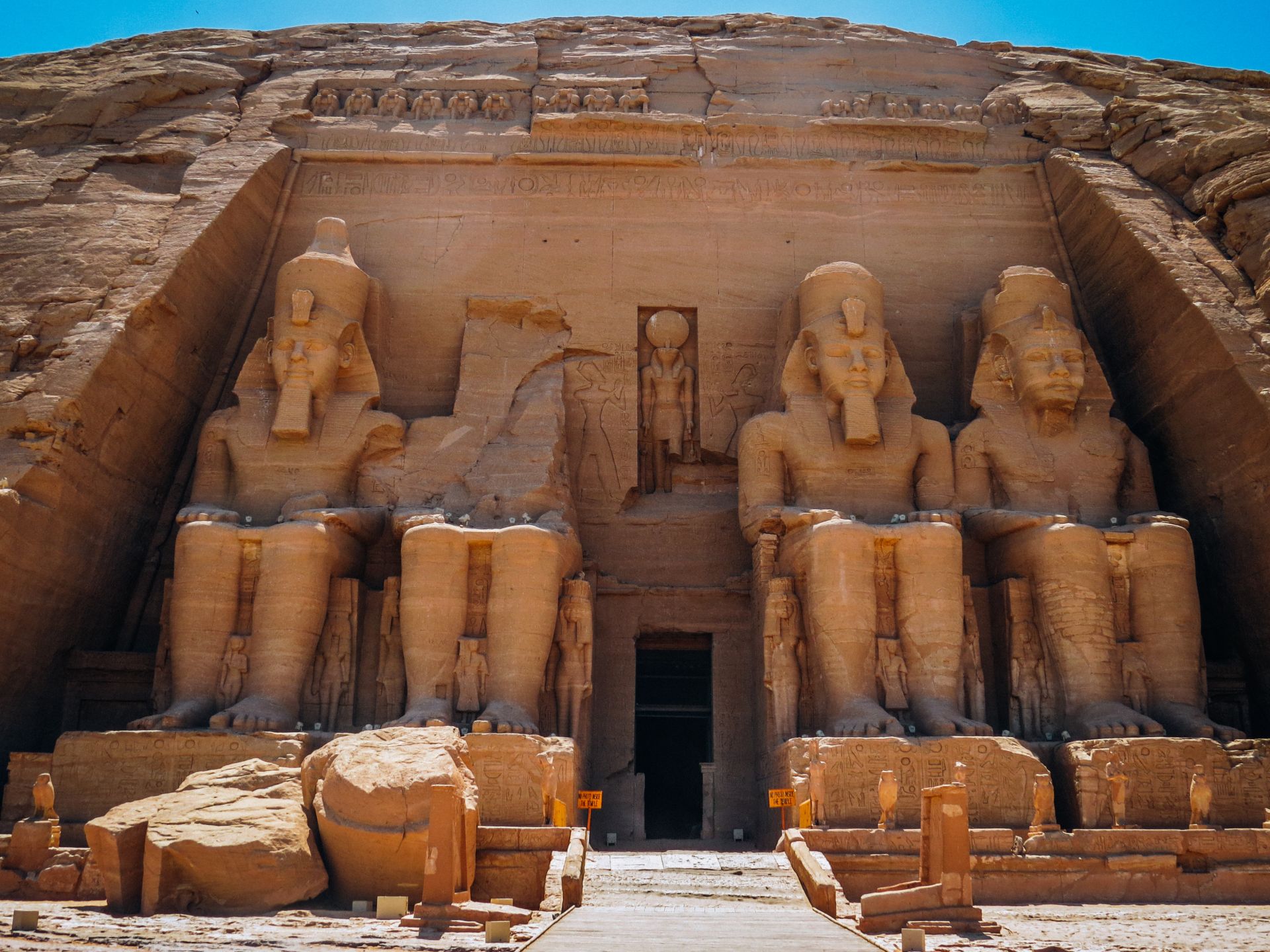 EGYPT The Front of the Abu Simbel Temple, Aswan