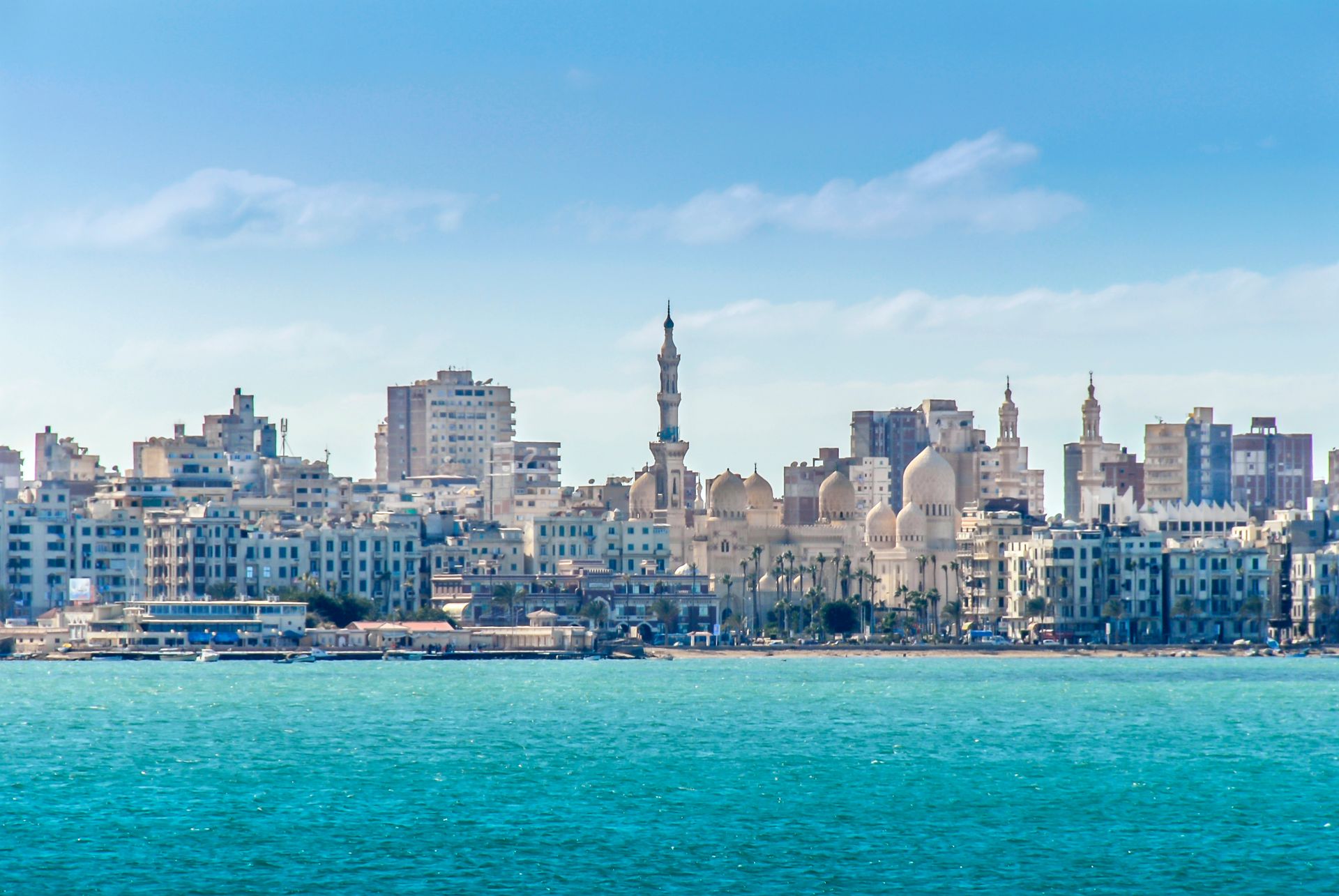 EGYPT View of Alexandria harbor