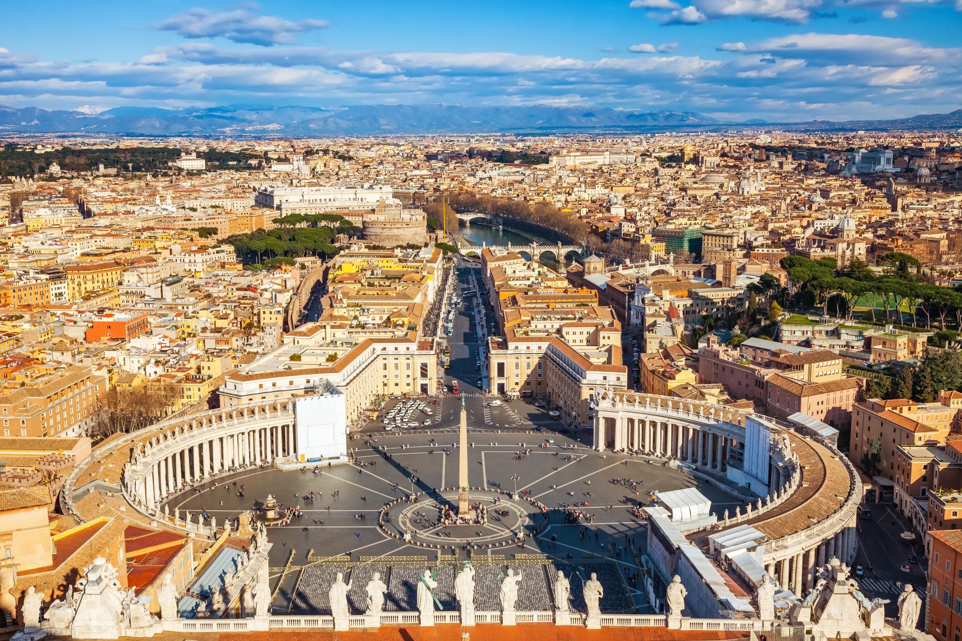 Saint-Peters-Square-in-Vatican-and-aerial-view-of-Rome-Italy