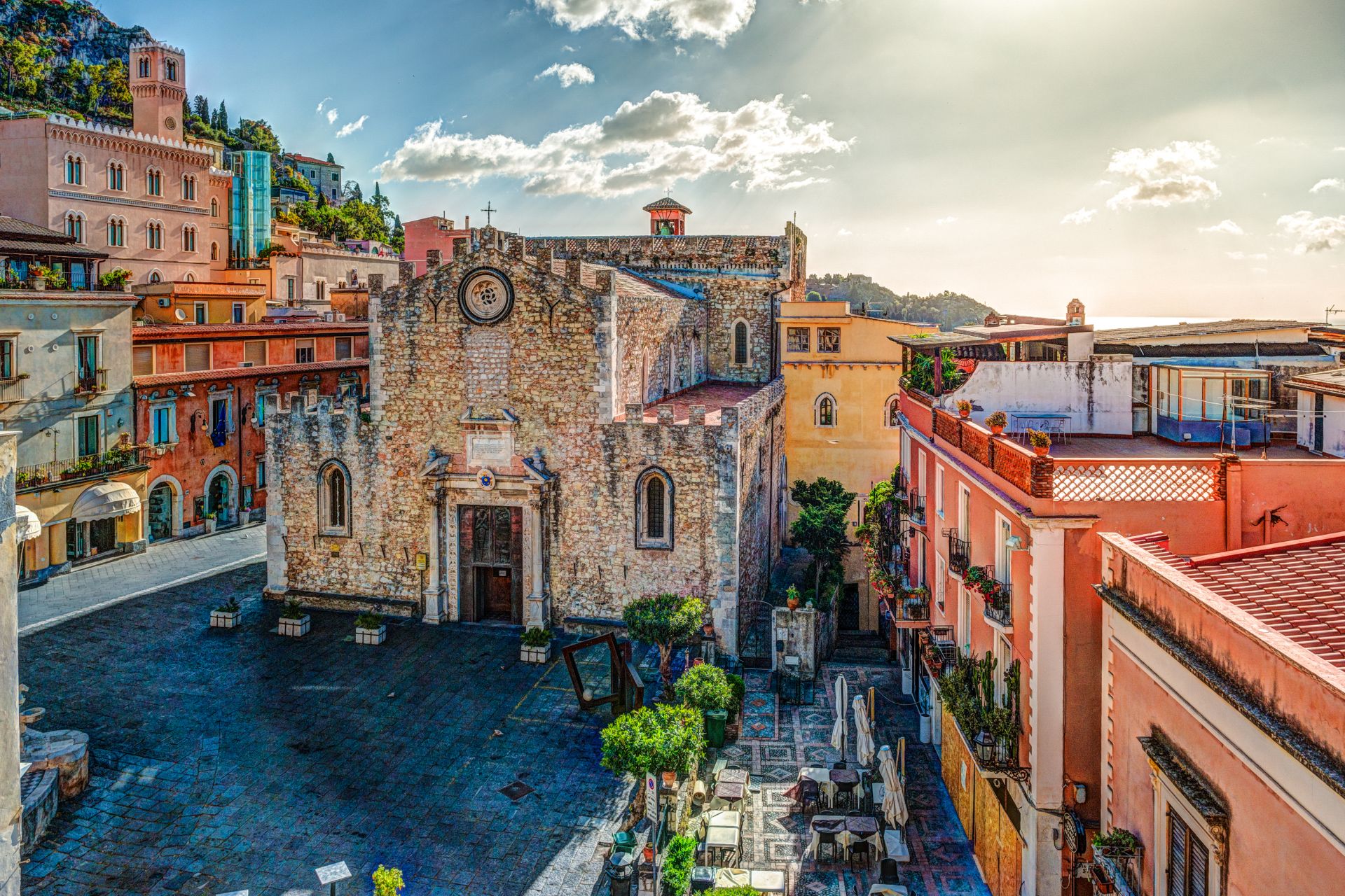 Piazza Duomo In Taormina ITALY