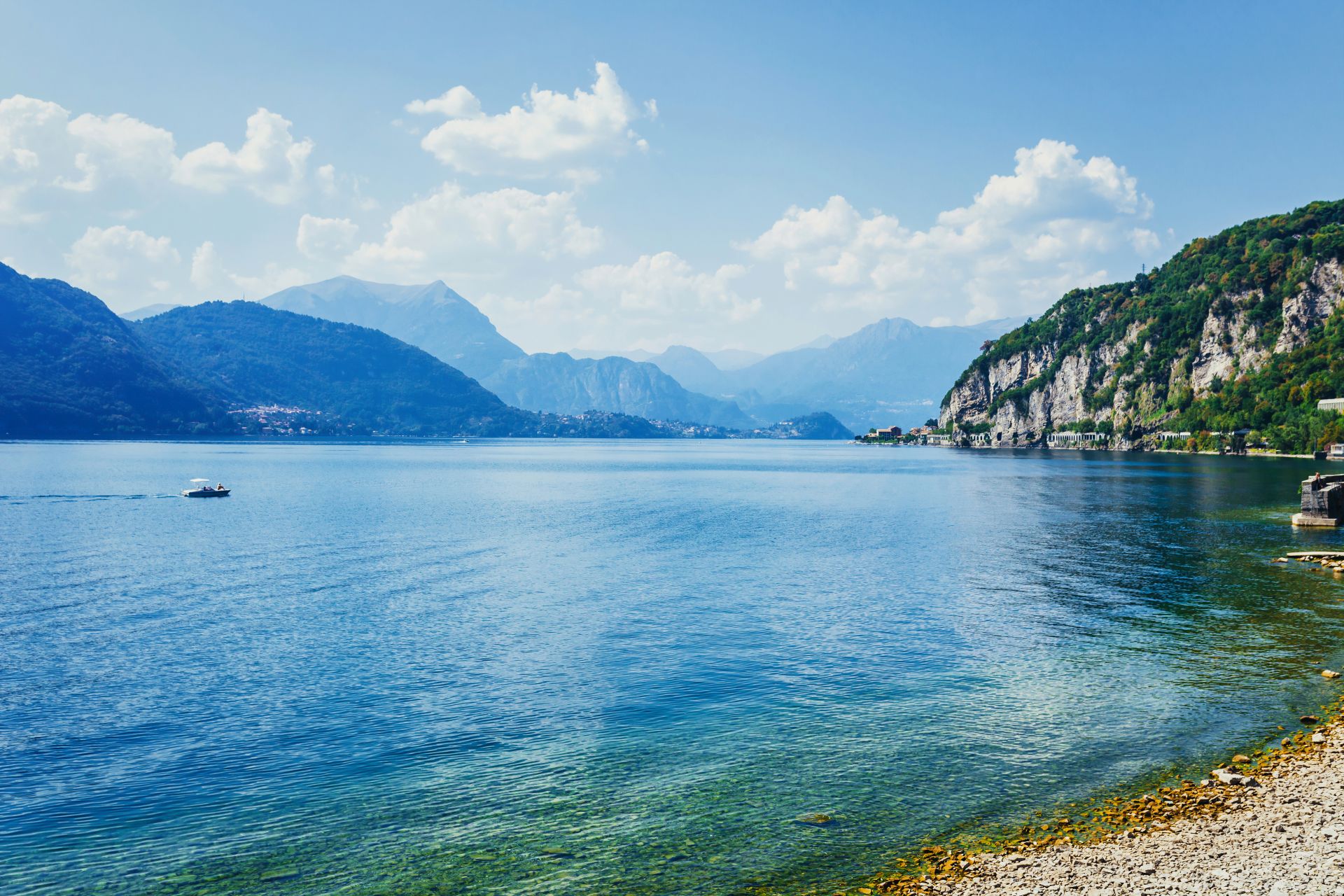 Como Lake landscape at Italy