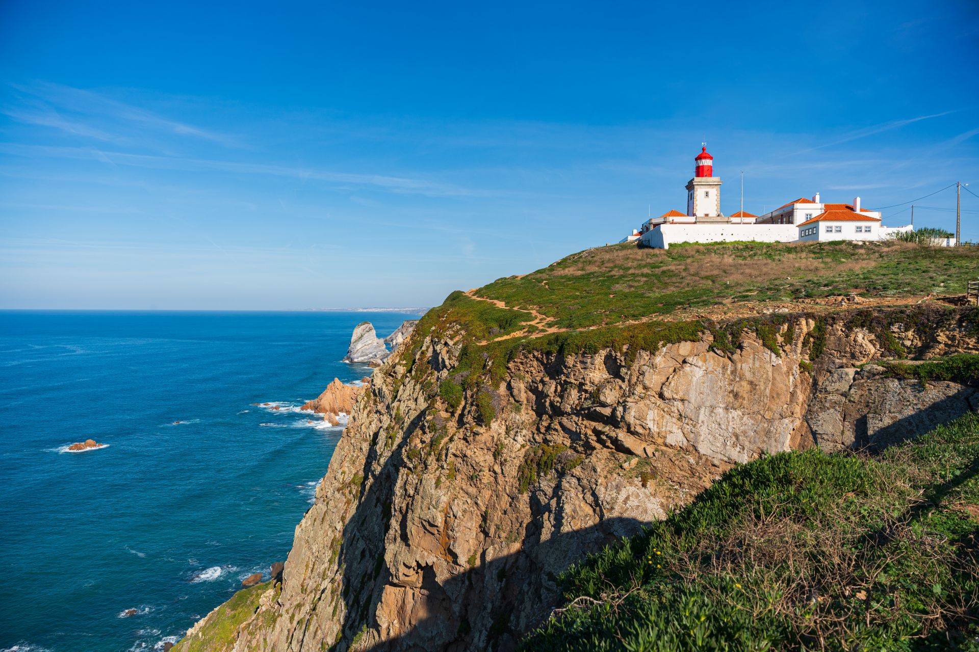 Cabo da Roca is the most westerly point of the Europe mainland, Sintra, Portugal