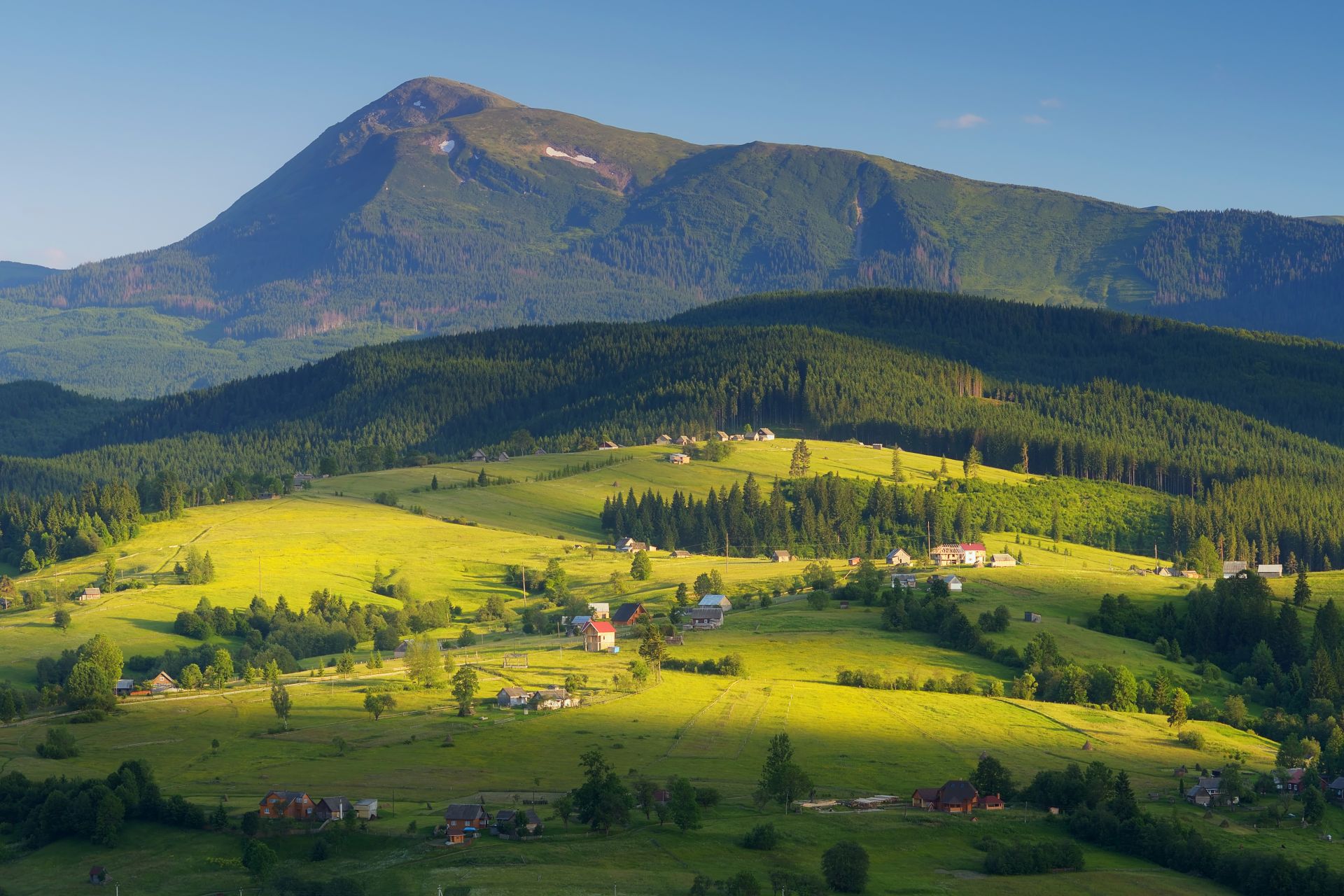 Landscape with mountain village