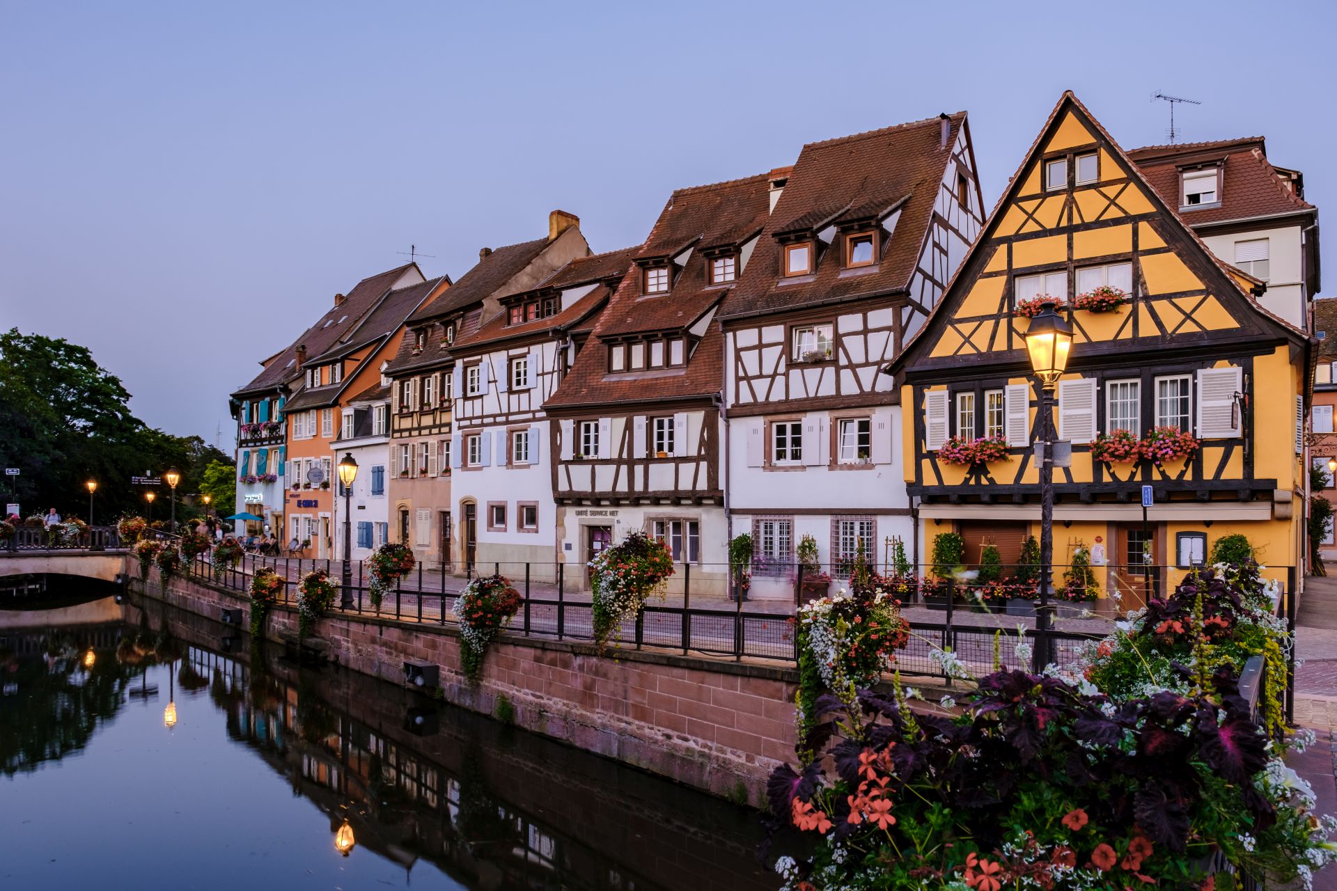 Beautiful view of colorful romantic city Colmar, France, Alsace