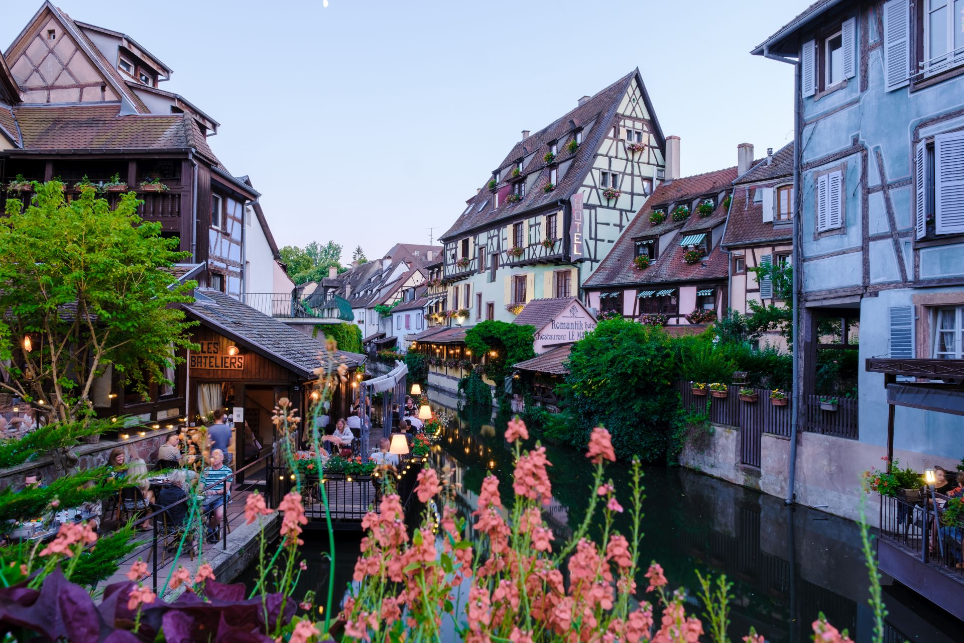 Beautiful view of colorful romantic city Colmar, France, Alsace