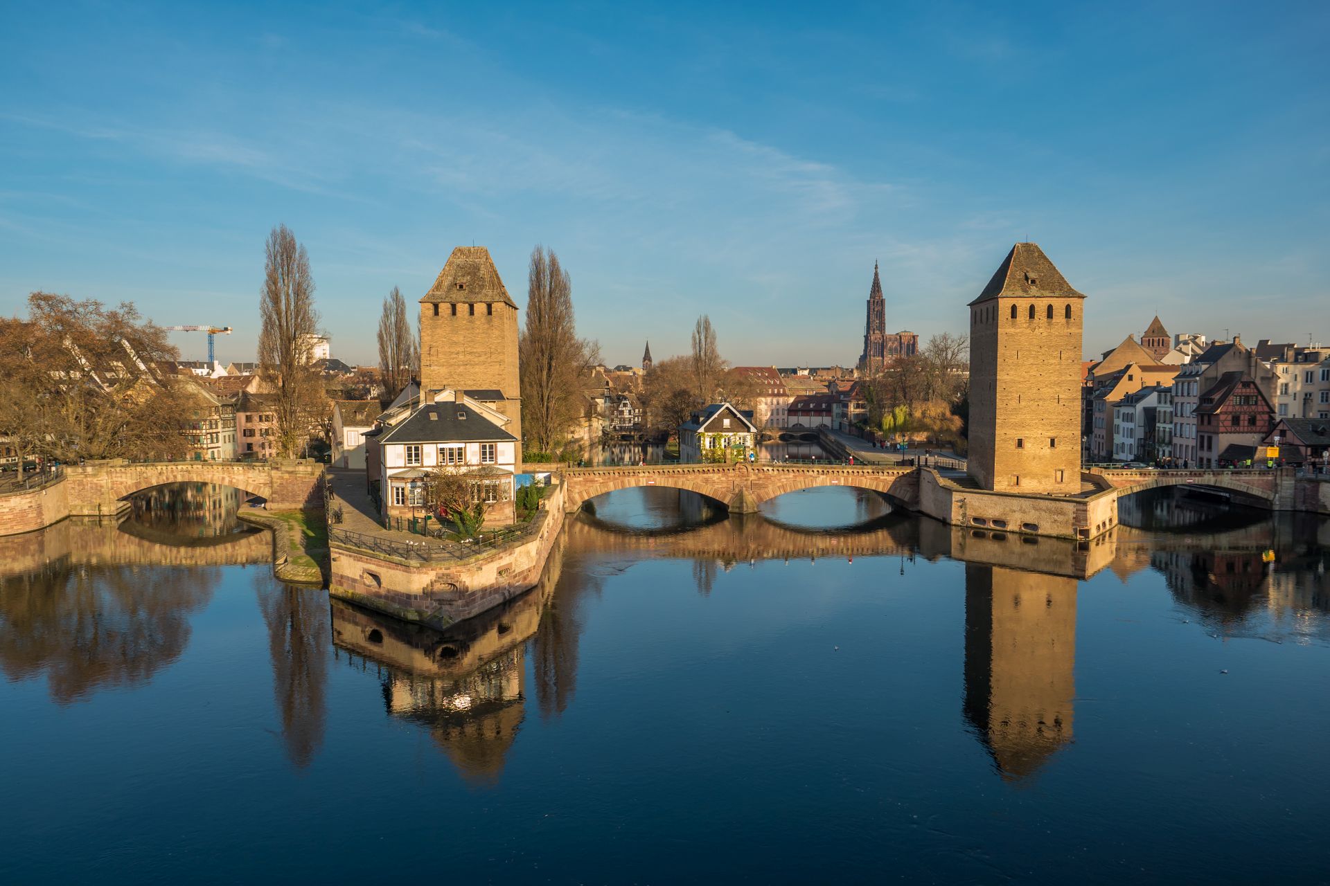 Tourist area "Petite France" in Strasbourg, France