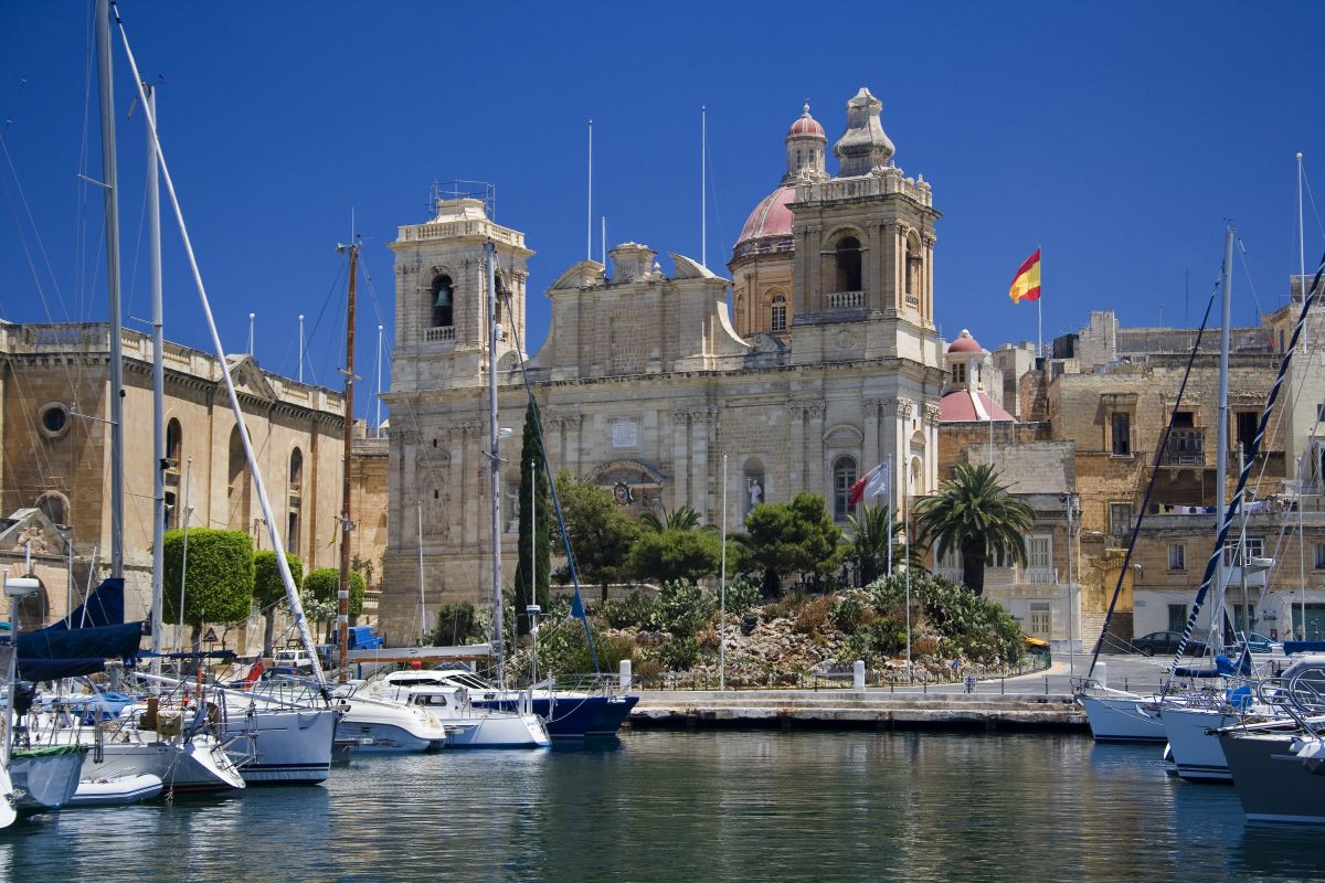Vittoriosa viewed from Senglea in Valletta - Island of Malta