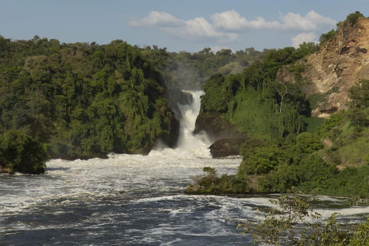 River Nile and the waterfall at Murchison Falls National Park, Uganda