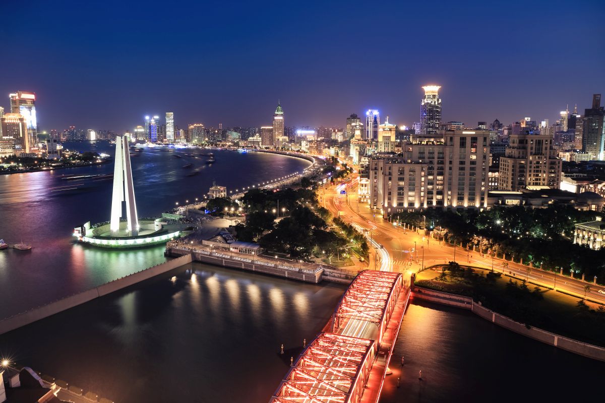 night view of shanghai the bund